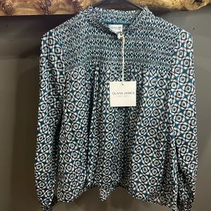 Olivia James the Label beautiful teal blouse